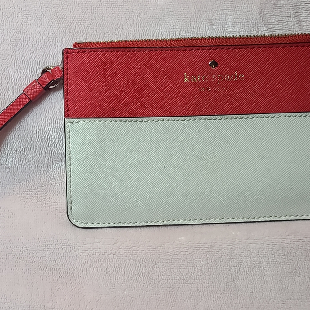 Kate Spade Red and Cream Wristlet